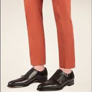 Bally Scardino Men's Black Double Monk Strap Leather Derby Shoes Size 10EEE Wide